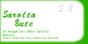 sarolta bute business card